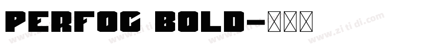 PerfoC Bold字体转换
